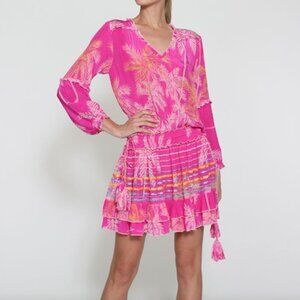 Pink Mini Dress Side Ties Taj by Sabrina